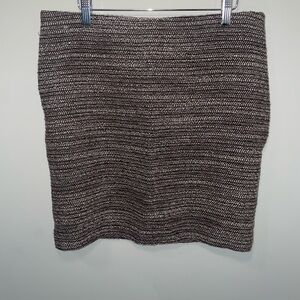 Ann Taylor Brown and Cream Pencil Skirt